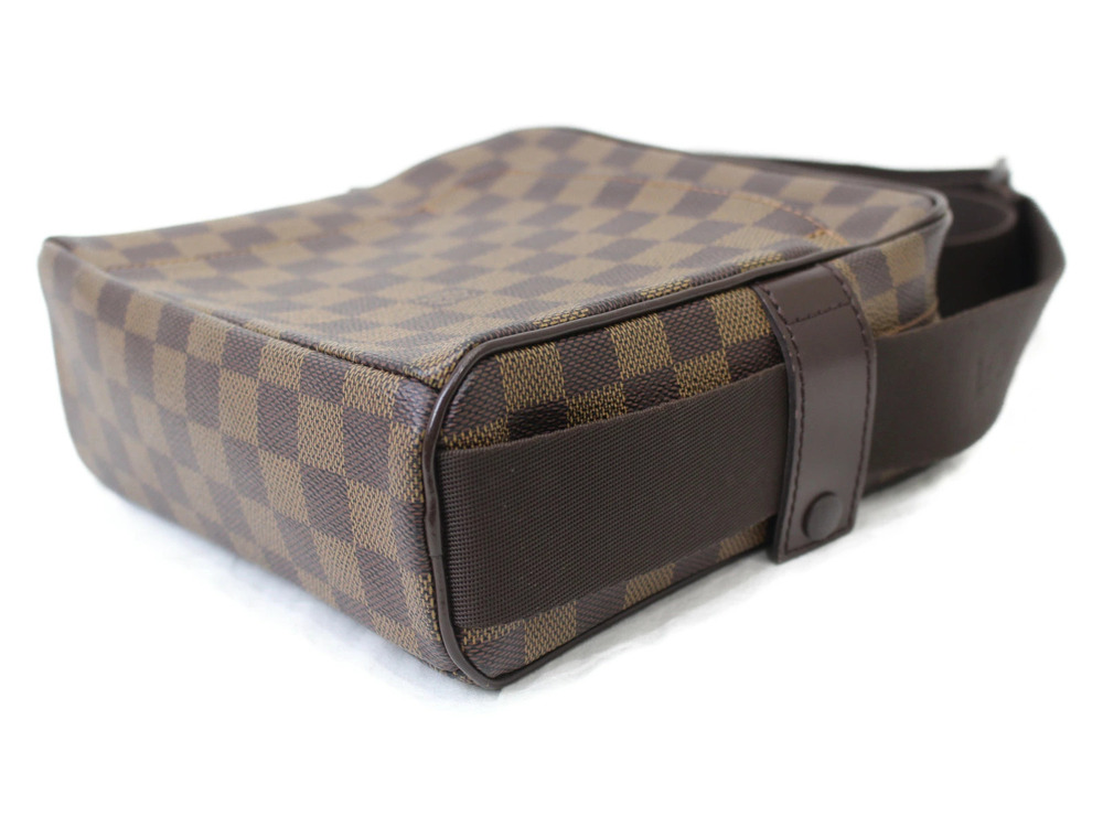 Louis Vuitton Shoulder Damier Brown Olaf Bag Canvas Messenger Brown